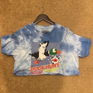 Nintendo Duck Hunt Blue Tie-Dye Shirt